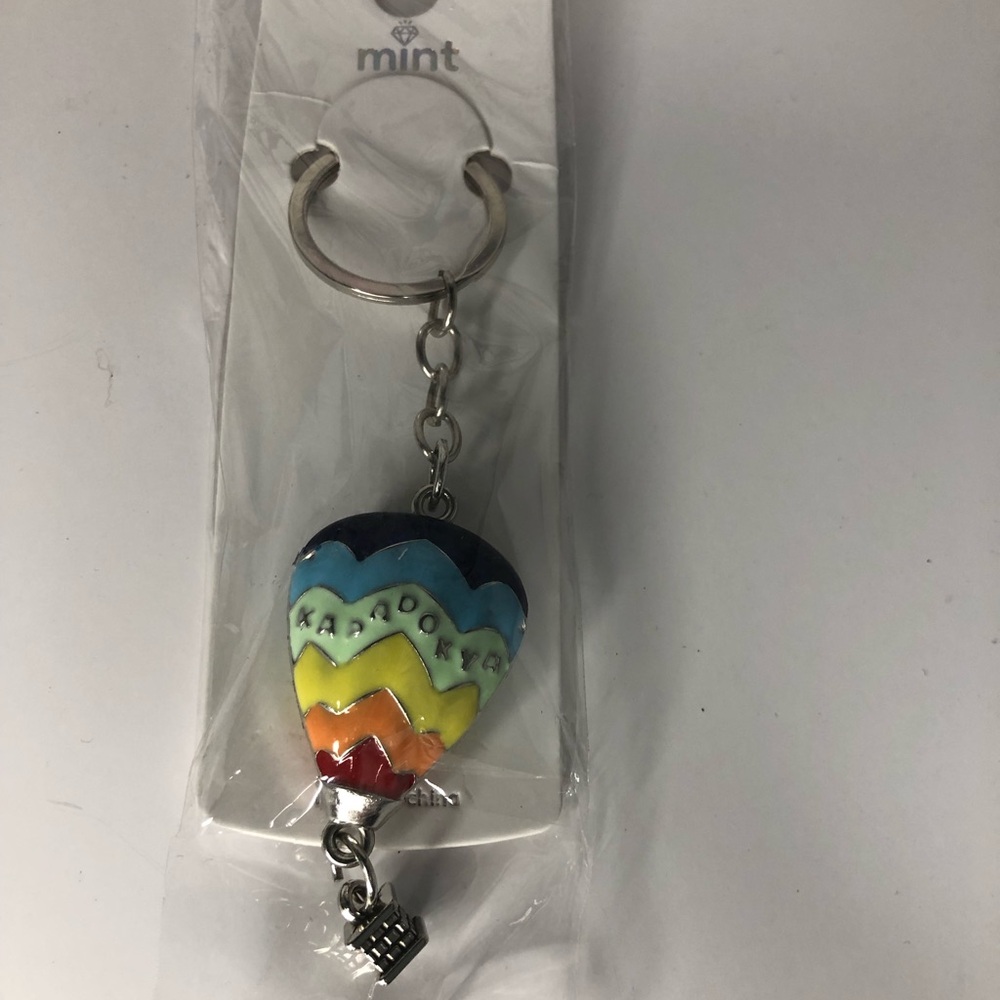 Mint Bag Charm Rainbow Hot Air Balloon Keychain Colorful Accessory
